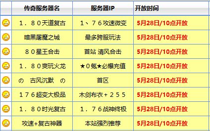 <strong>最新传奇私服开服倒计时：明天10点新区见！（附今日开服清单）</strong>